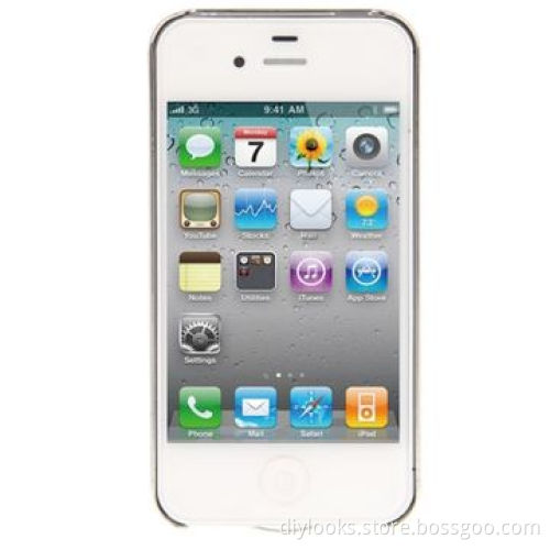 Tongue Pattern Diamond Plated Skin Plastic Case for iPhone 4 & 4S